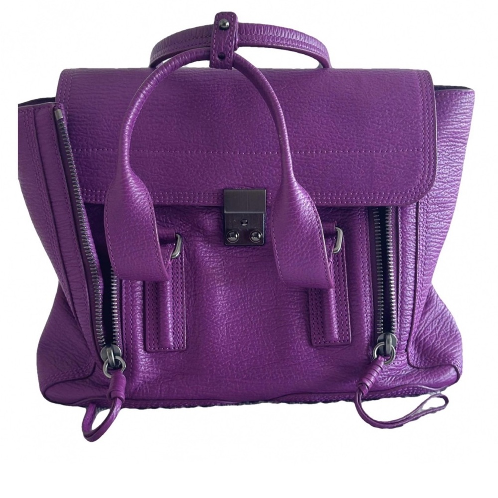 Purple Leather Women's Bag